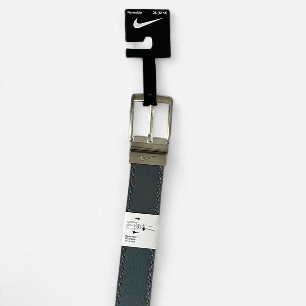 New With Tags Nike Men’s Reversible Belt (black and grey) Size XL (42-44) - Picture 2 of 7